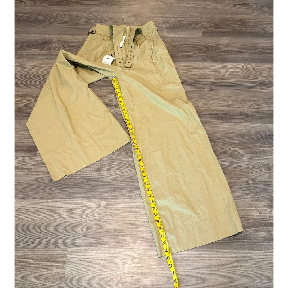 Ulla Johnson Leo Wide Leg Belted Trouser Pant NWT Women's size 0 Lightweight